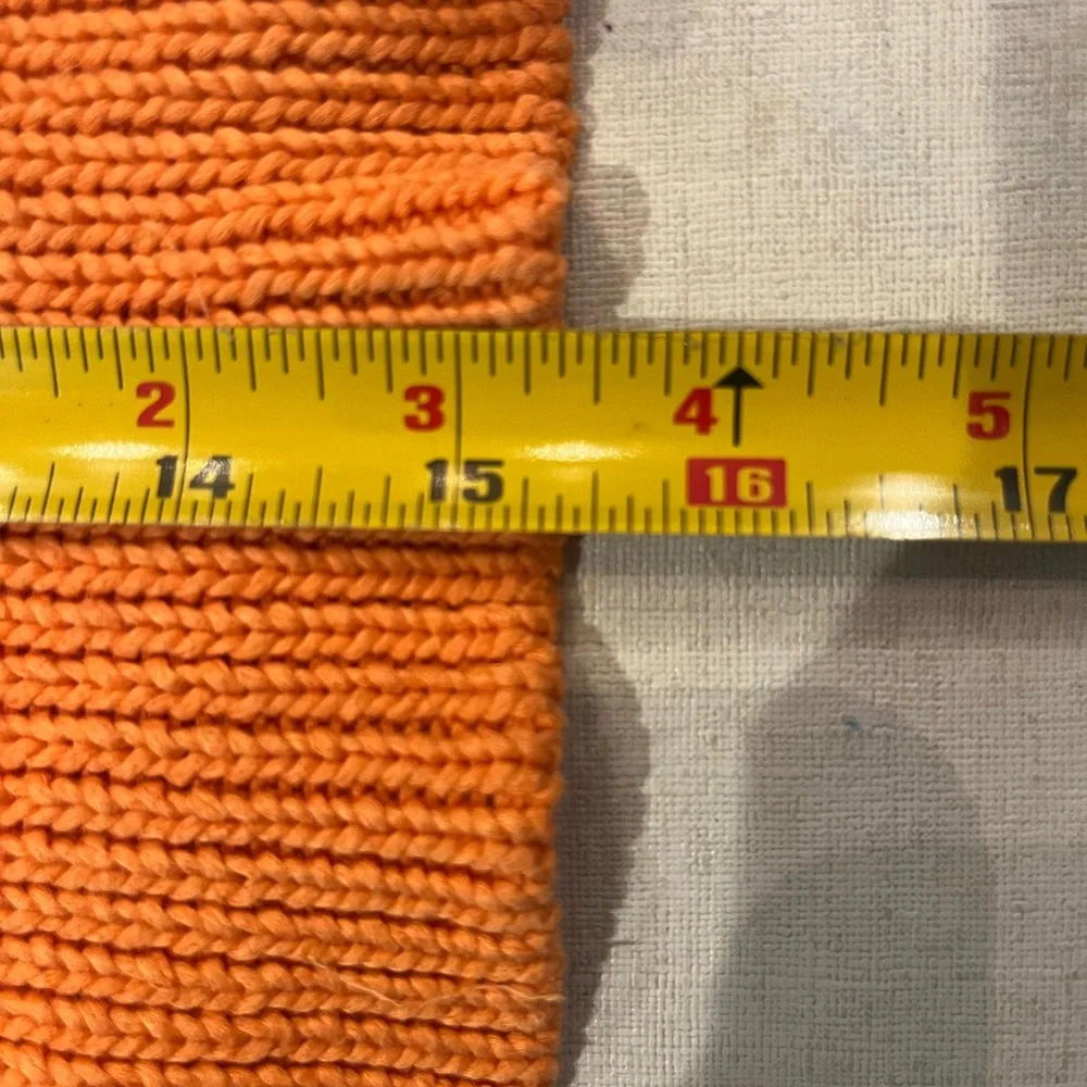 Vintage Belford orange sherbet cropped bolero style knit cardigan sweater. GUC!! - Picture 7 of 7